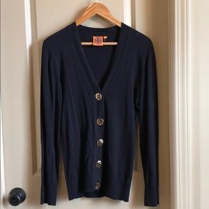 Navy Tory Burch Cardigan